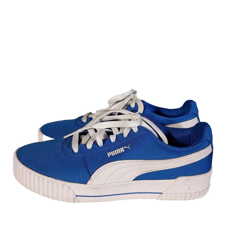 Puma Womens Sneaker Carina CV Lapis Blue 9 Lace Up Low Top Canvas - Picture 7 of 11